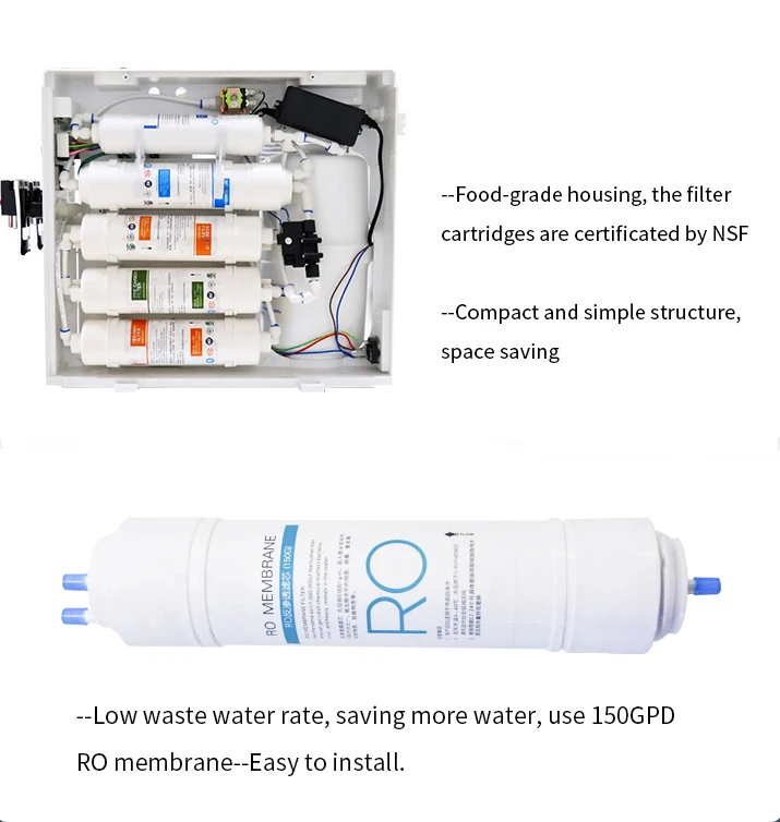 Best Selling Alkaline Office-Use Water Purifier Ro Auto Flush Compact Water Filter