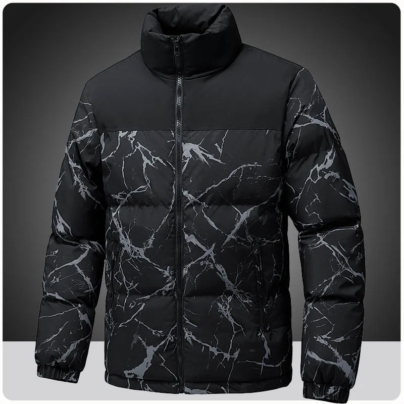 

Men's Cotton-padded down jacket 2025 new fashion winter Windbreakers jacket men's thicken stand collar Parkas Coat Men Clothing
