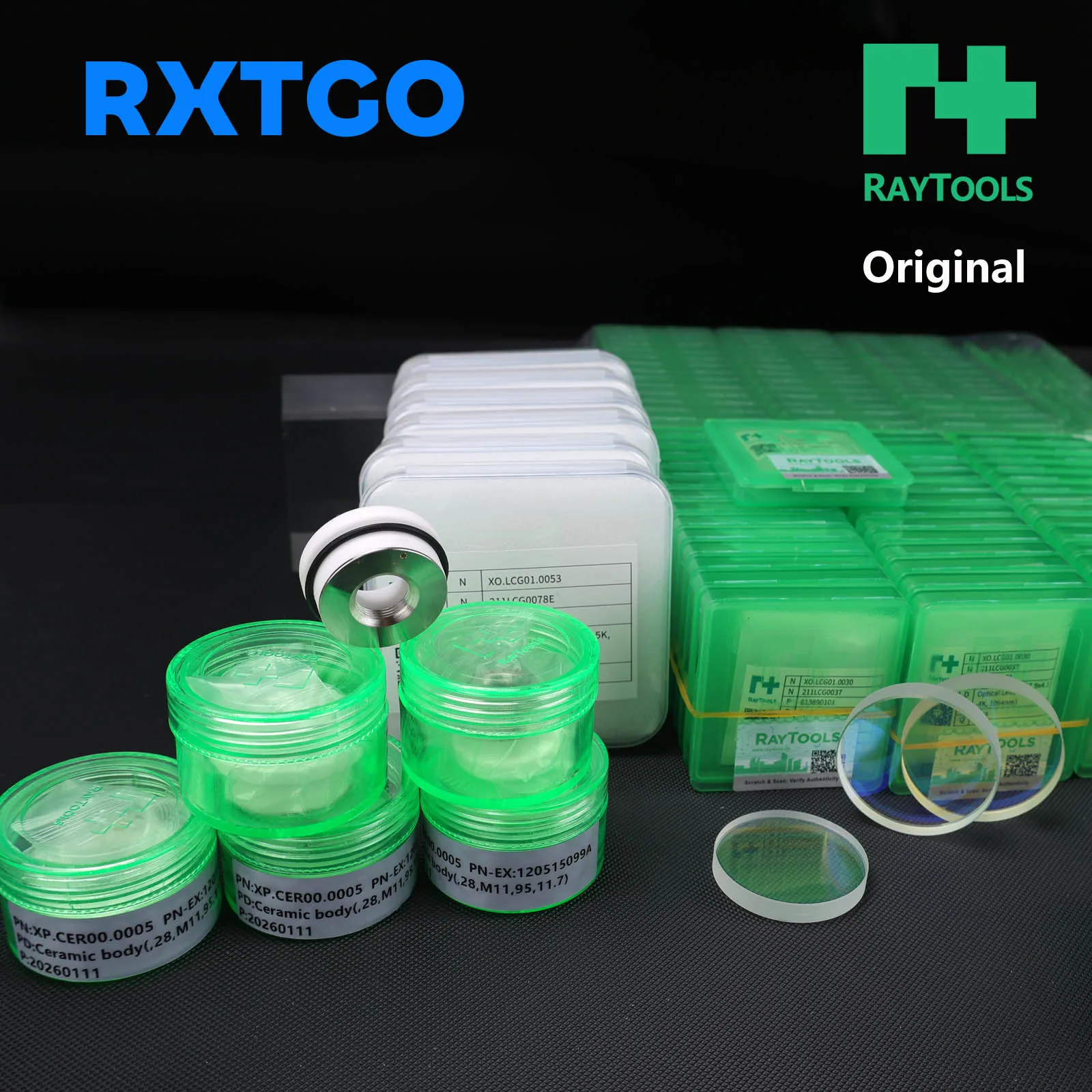 Genuine RayTools Laser Protective Lens & Ceramic Ring for Fiber Cutting Head