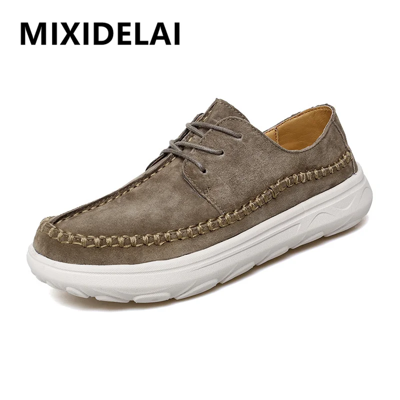 Brand Genuine Leather Men\'s Casual Shoes Lightweight Business Men Shoes Comfortable Men\'s Driving Shoes Men\'s Loafers Sneakers