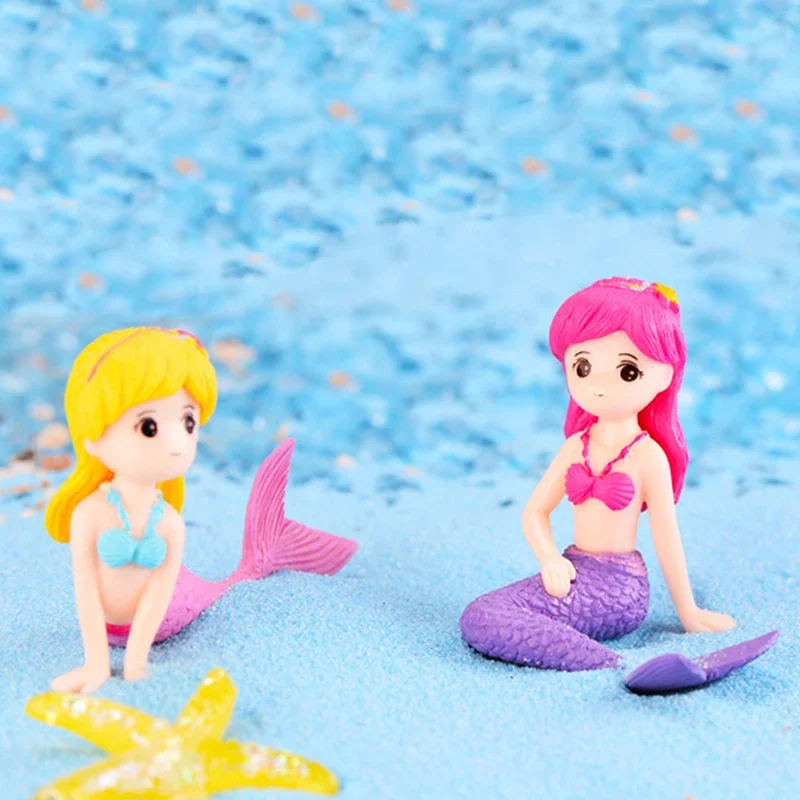 1pc Cute Mermaid Micro Landscape DIY Aquarium Fish Tank Little Mermaid Ornament Desk Craft Home Decoration Accessories image 5