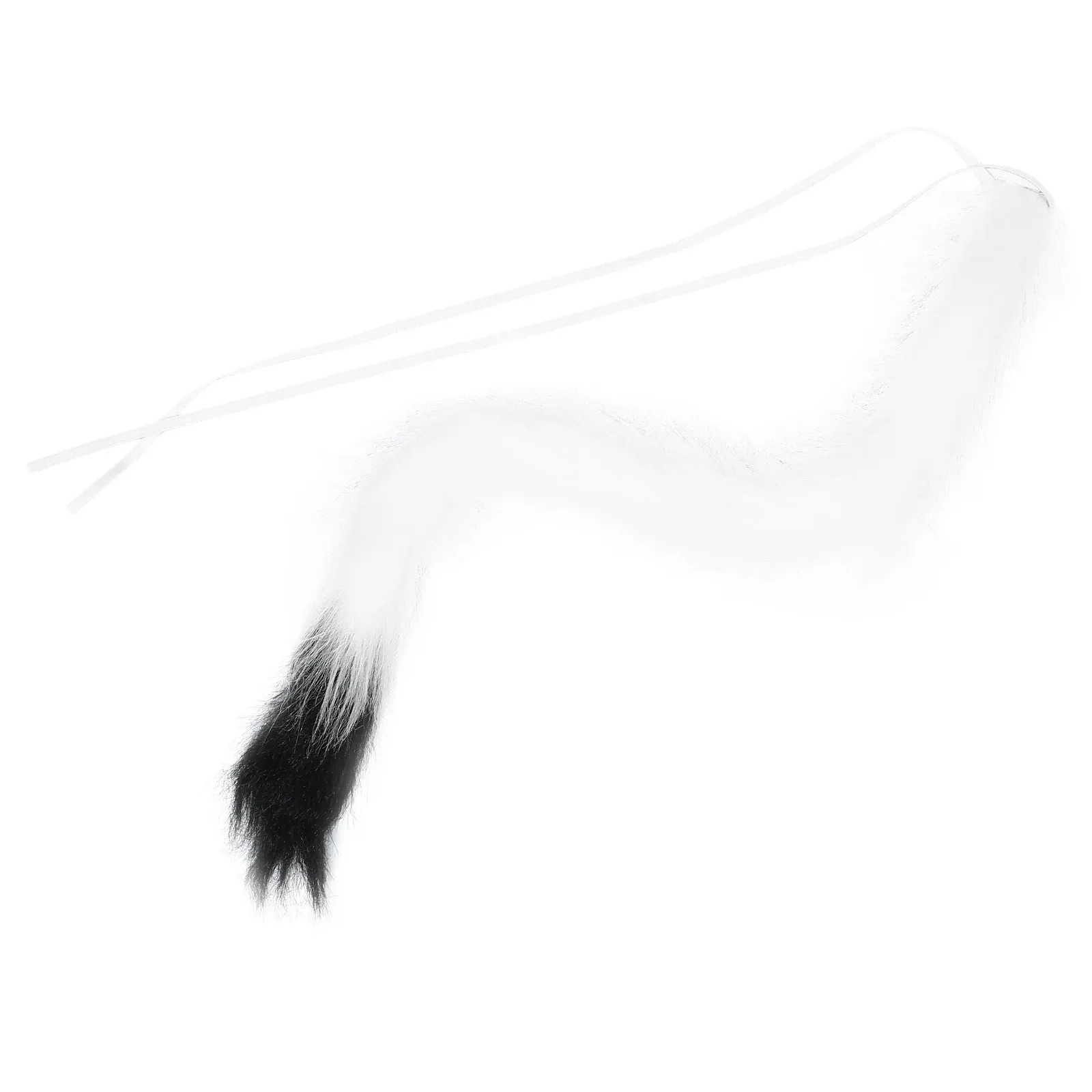 

Durable 9CM Tail Costume Long White Black Adjustable Halloween Cosplay Cosplay Cat Prop Party Supplies Headwear