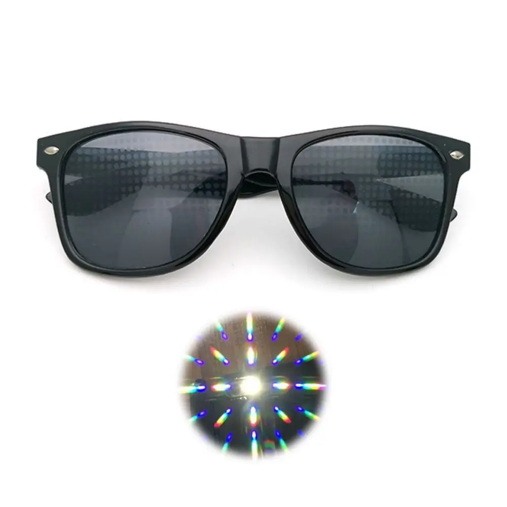 Unique Diffraction Glasses Heart Star Snowflake Funny Special Effect Glasses Mirror Light Firework Diffraction Prism Glasses