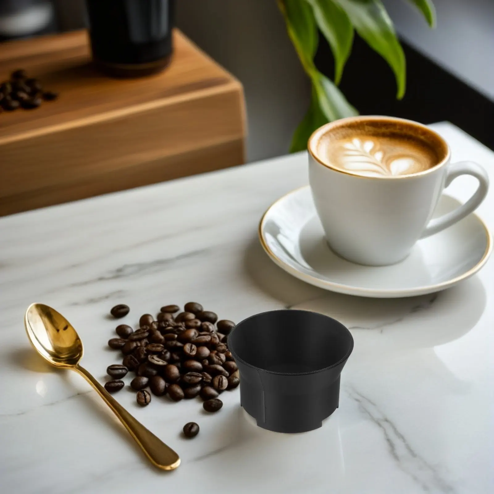 

Espresso Portafilter Dosing Funnel Plastic 8.2x8.2x5cm Easy Clean Dosing Ring Coffee Tool Accessory for Daily Brewing