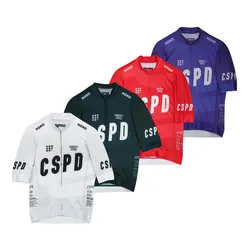 CSPD Pro Team Cycling Jersey Summer High Quality Performance Bicycle Cycling Shirts MTB Road Bike Jersey Breathable Quick Dry