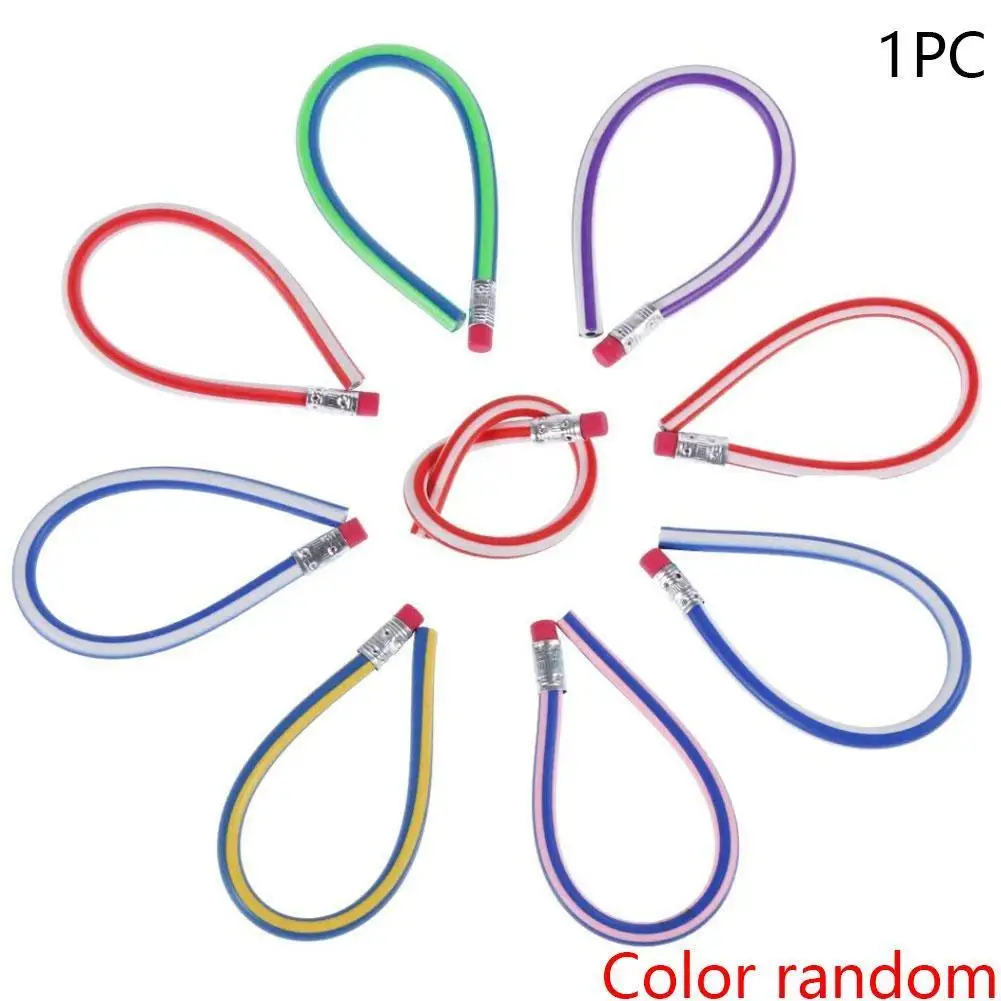 10 Pieces Cute Candy Color Soft Flexible Standard Pencils Stationery