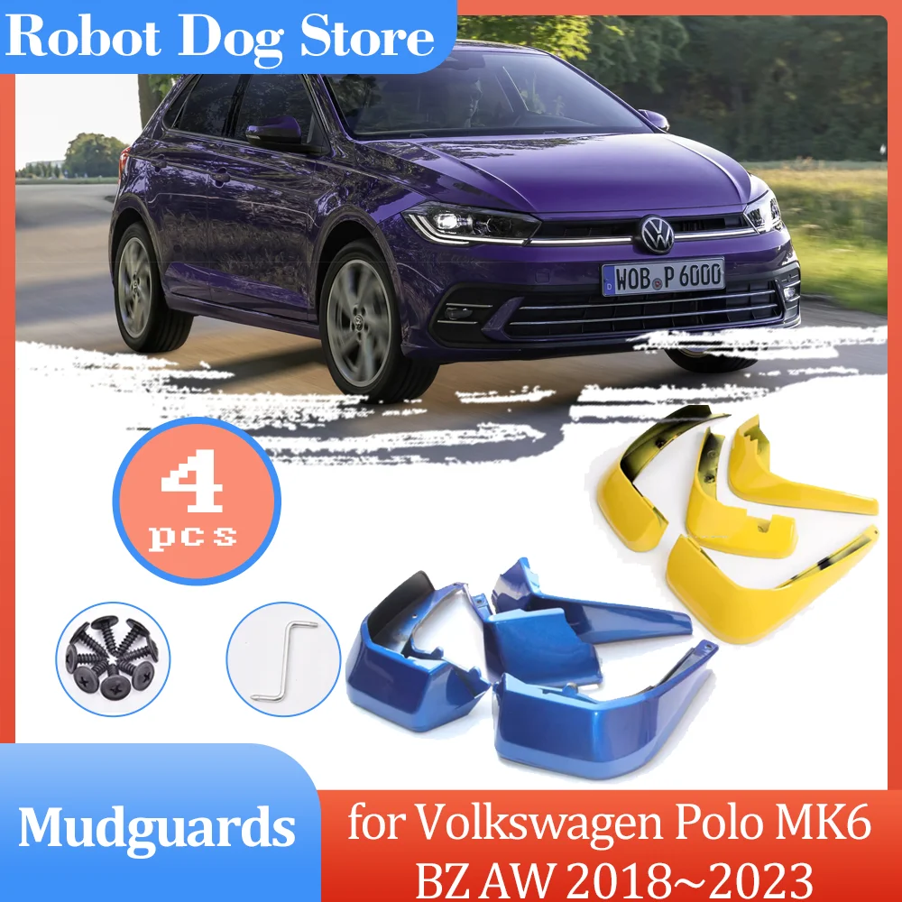 

Mudguards for Volkswagen VW Polo MK6 BZ AW 2018~2023 2019 Mud Flaps Part Splash Guards Cover Spoiler Fender Flare Accessories