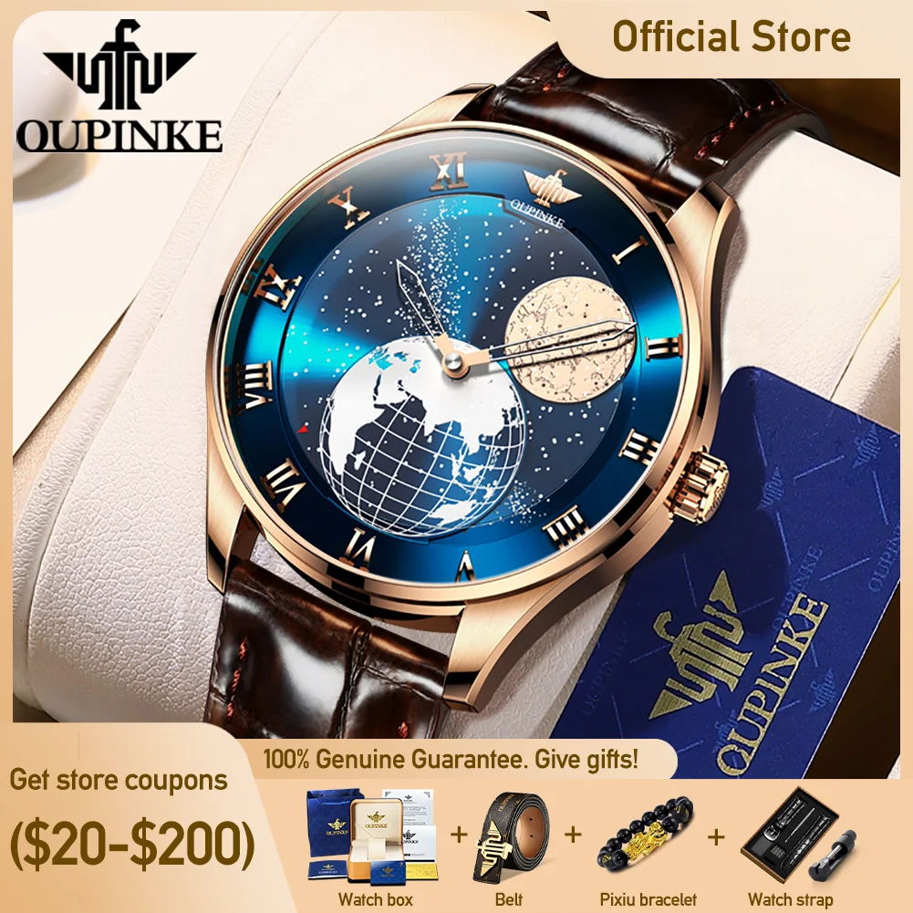 OUPINKE 3230 Men's Watches Luxury High Quality Automatic Mechanical Wristwatch Waterproof Luminous Sapphire Original Men's Gifts
