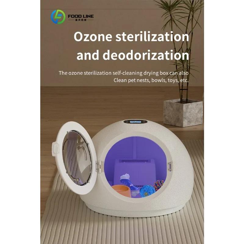 Geavanceerde automatische honden- en kattenföhn met timerfunctie, stille werking, voor kleine honden en katten, voor thuisgebruik.