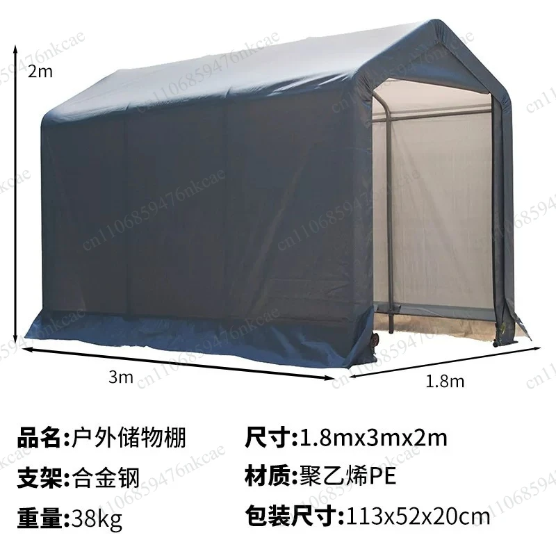 Multisize Outdoor Portable Storage Tent Waterproof Sun Shade Car Protective Cover Heavy Duty Garden Shelter Mobile Storage House