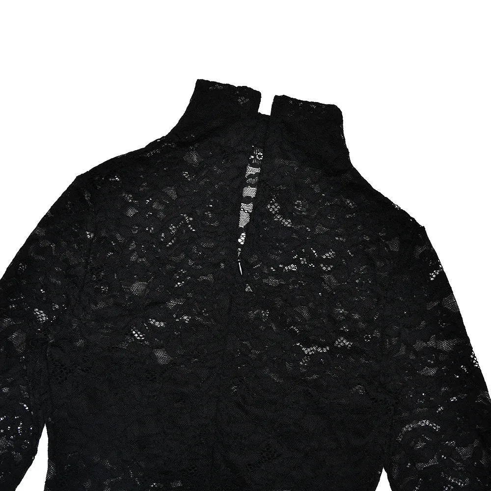 Women Sexy Patchwork Ribbon See Through Mesh Flare Jumpsuits O Neck Long Sleeve Ruched Booty Lifting Slim Club Party Overalls