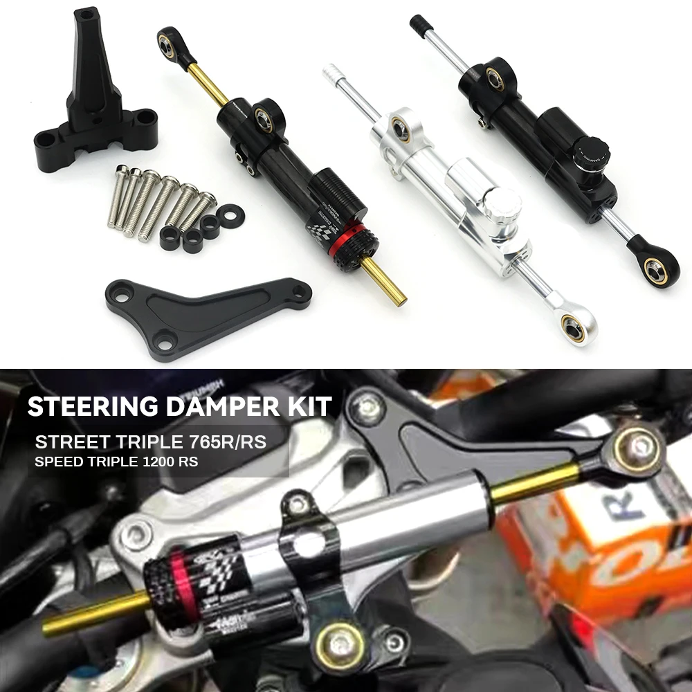 

Motorcycle Modified Steering Damper Stabilizer Mounting Bracket Support Kit For Street Triple 1200 RS 765S 765R 765RS