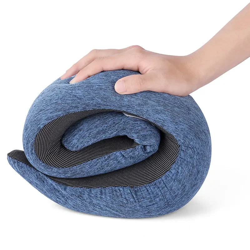 Snail Memory Cotton U-shaped Pillow, Travel Office Napping Neck Pillow