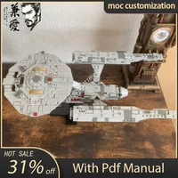 729pcs Moc USS Enterprise NCC-1701 Midi-Scale Model Building Blocks Bricks Diy Spaceship Creative Assembly Educational Toy Gift