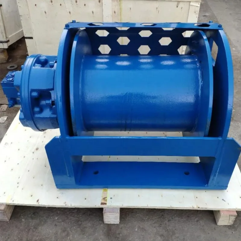 performance10162040 ton hydraulic winch with wire rope, large torque, suitable for fishing net and wire rope crane applications