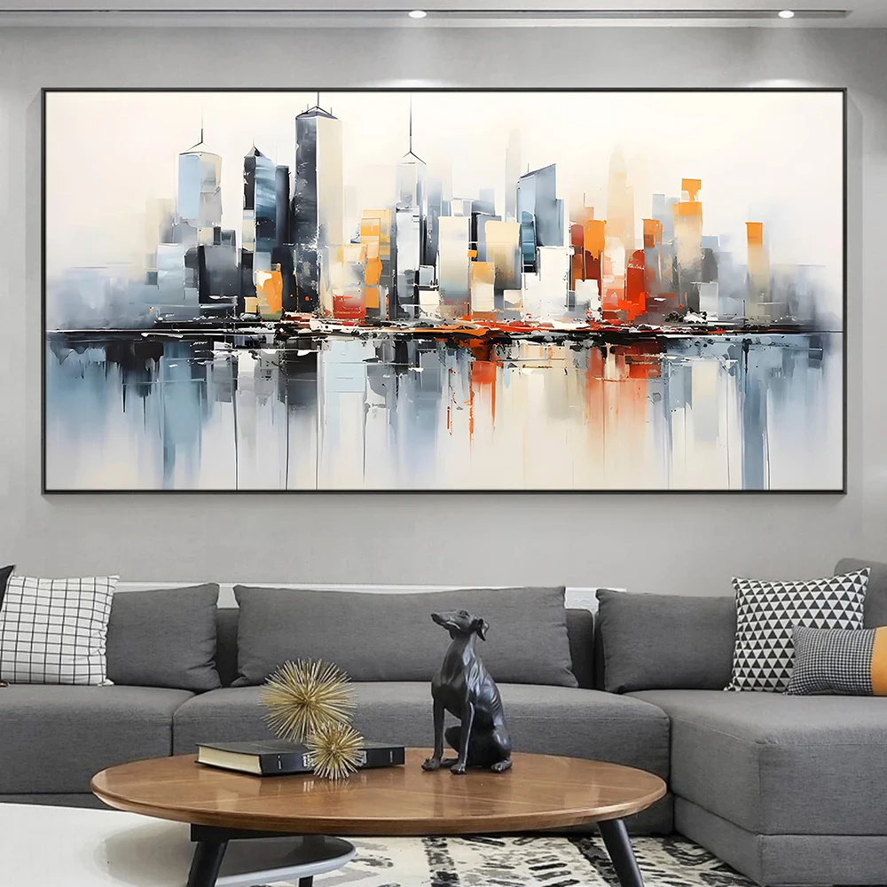 Abstract Urban Scenery Canvas Painting Wall Art Picture Home Decor Prints Poster Decorative Pictures for Living Room