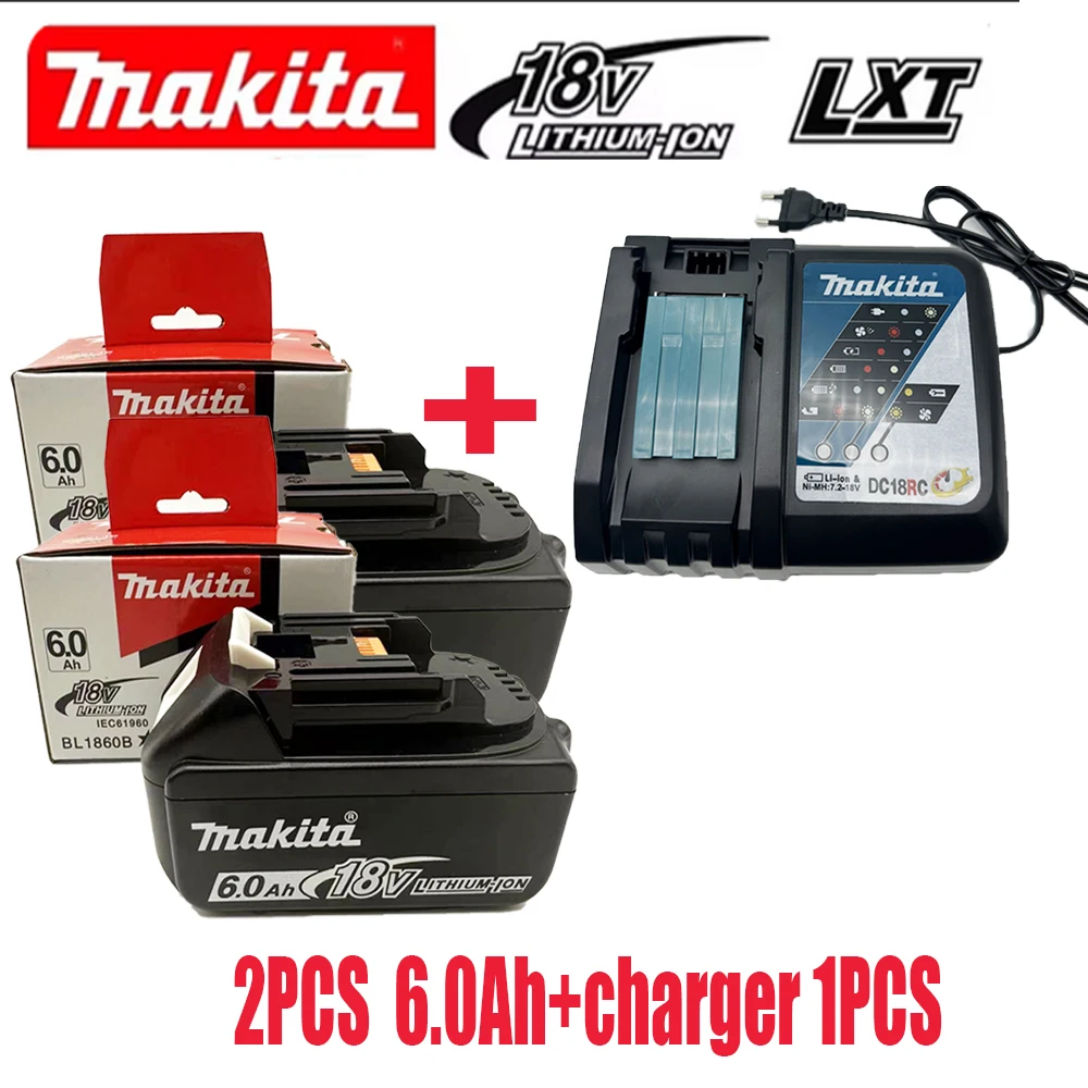 

Аккумулятор Makita 18В с зарядным устройством, литий-ионный, перезаряжаемый, для электроинструментов Makita 18В (совместим с DDF487, BL1880, BL1860B, LXT400)