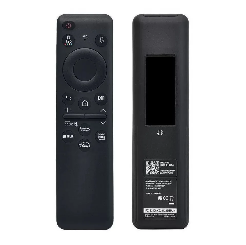 New BN59-01455A/P Solar Voice Remote Control for Samsung Smart TVs, Compatible with NEO QLED Series, Q60, Q70, Q80, QN85, QN90