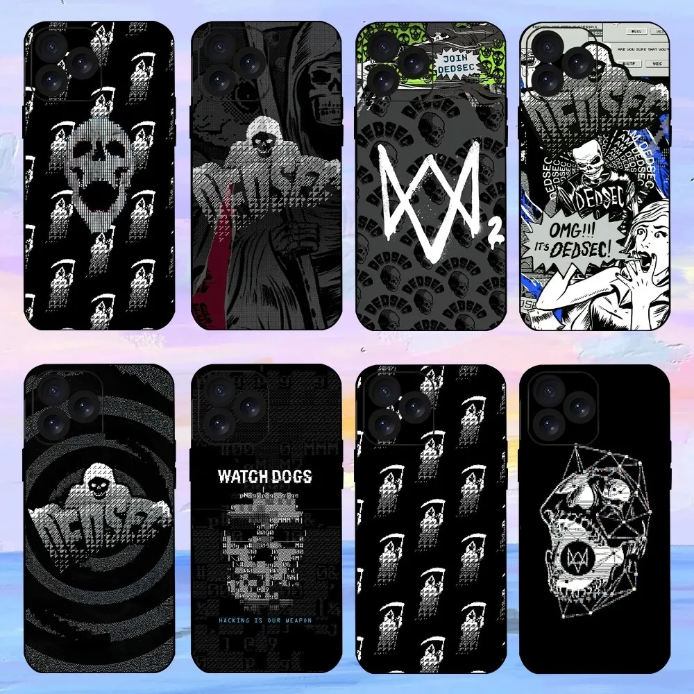 Game Watch Dogs 2 Phone Case For iPhone 15 14 13 12 11 8 Mini Xr Xs X Xsmax Pro Max Plus Shell