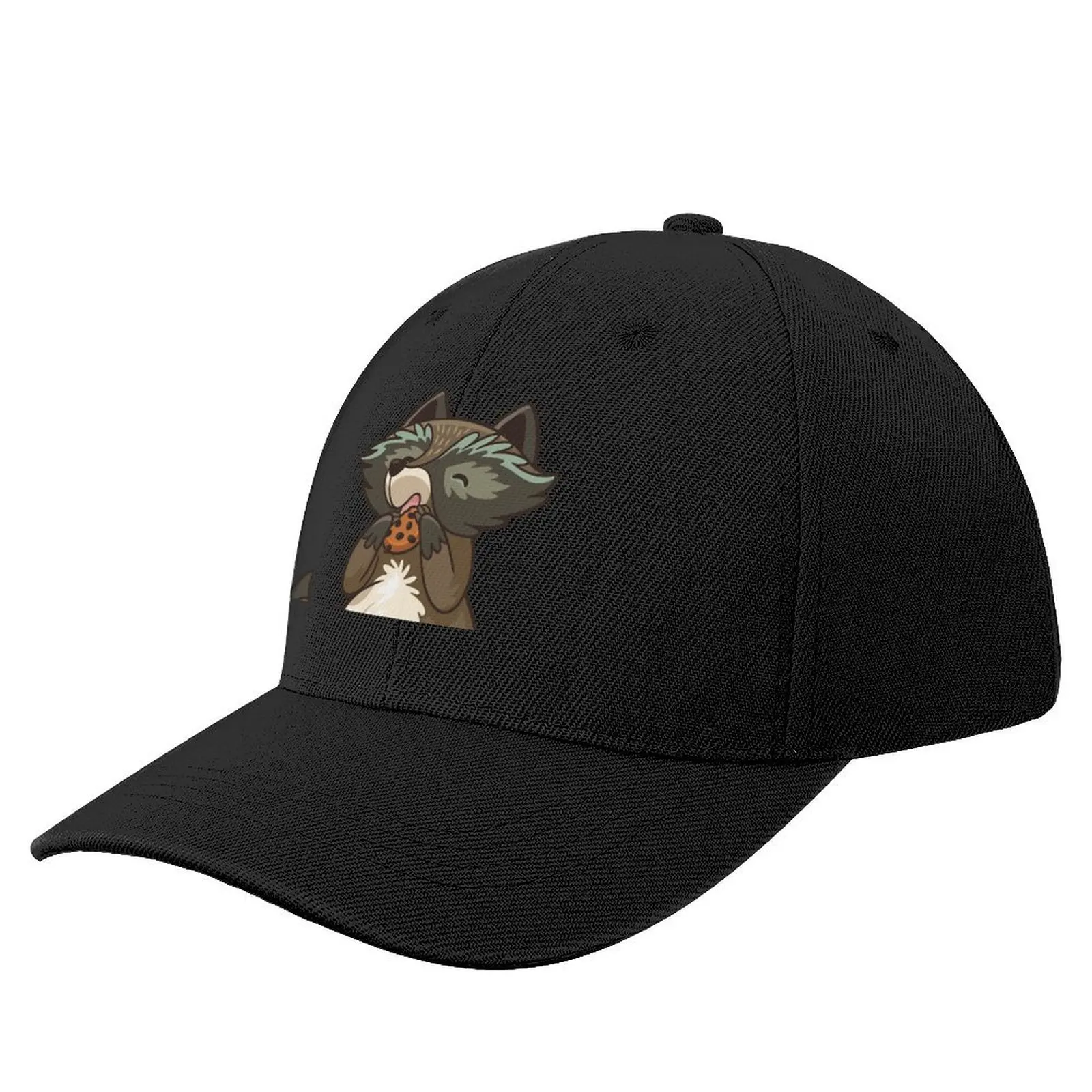 

Funny little raccoon eating cookies Baseball Cap fishing caps man custom caps Sun Hats For Women Men's