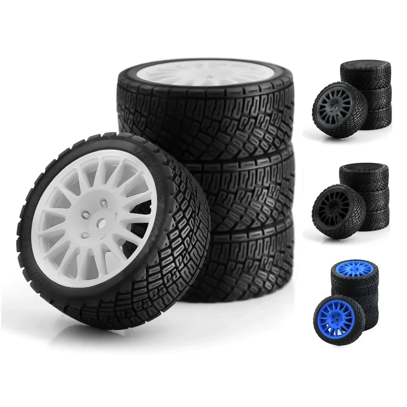 

1/10 RC Racing Car Tires On Road Tyre Wheel for Tamiya TT01 TT02 XV01 TA06 PTG-2 HPI HSP Chevrolet C3 RC Car Upgrade Parts