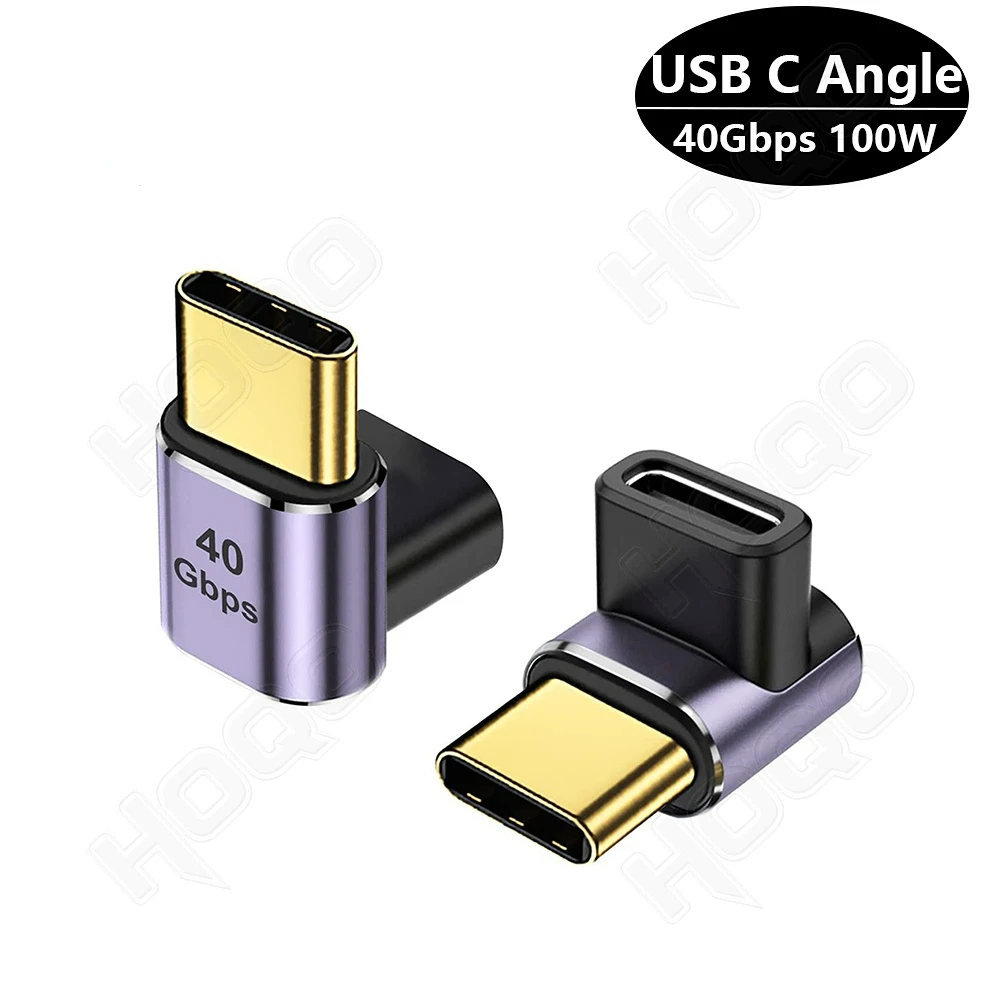 Адаптер USB C, 40 Гбит/с, 90 градусов, USB Type-C