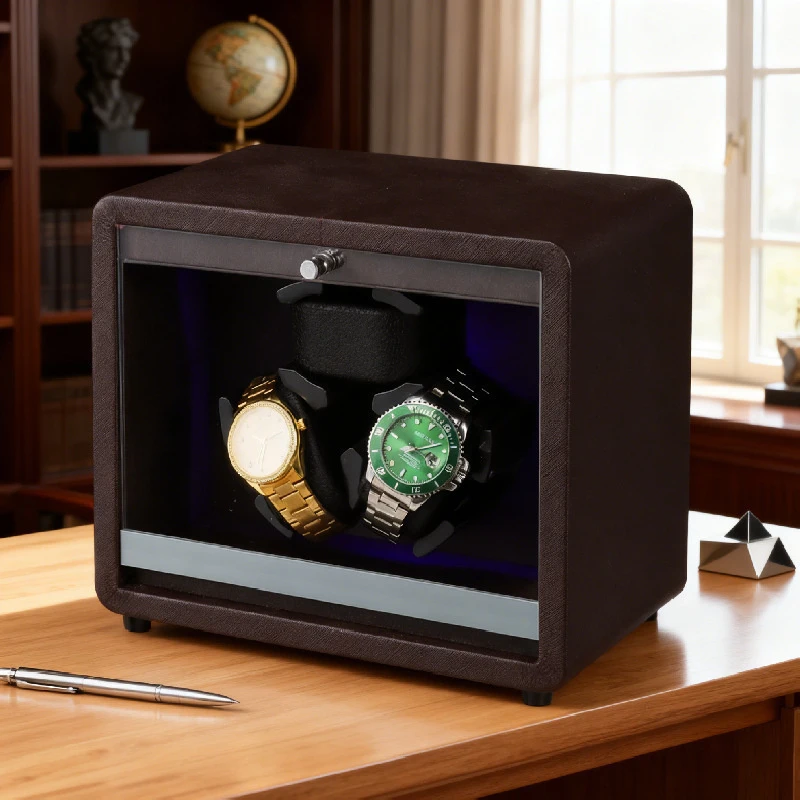 New Exquisite Elegant Automatic Winding Box Mechanical Watches Home Mechanical Watch Winder Watch Turner Lid-Opening Auto-Stop