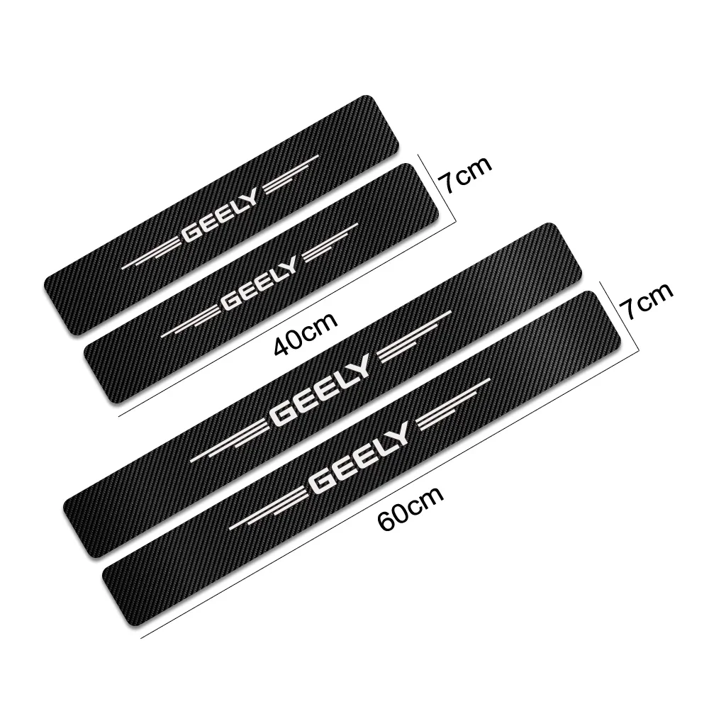 For Geely Tugella Coolray Geometry C GC6 GC9 Emgrand EC7 EC8 CK MK LC Panda Atlas Car Door Sill Sticker Accessories Threshold view 4