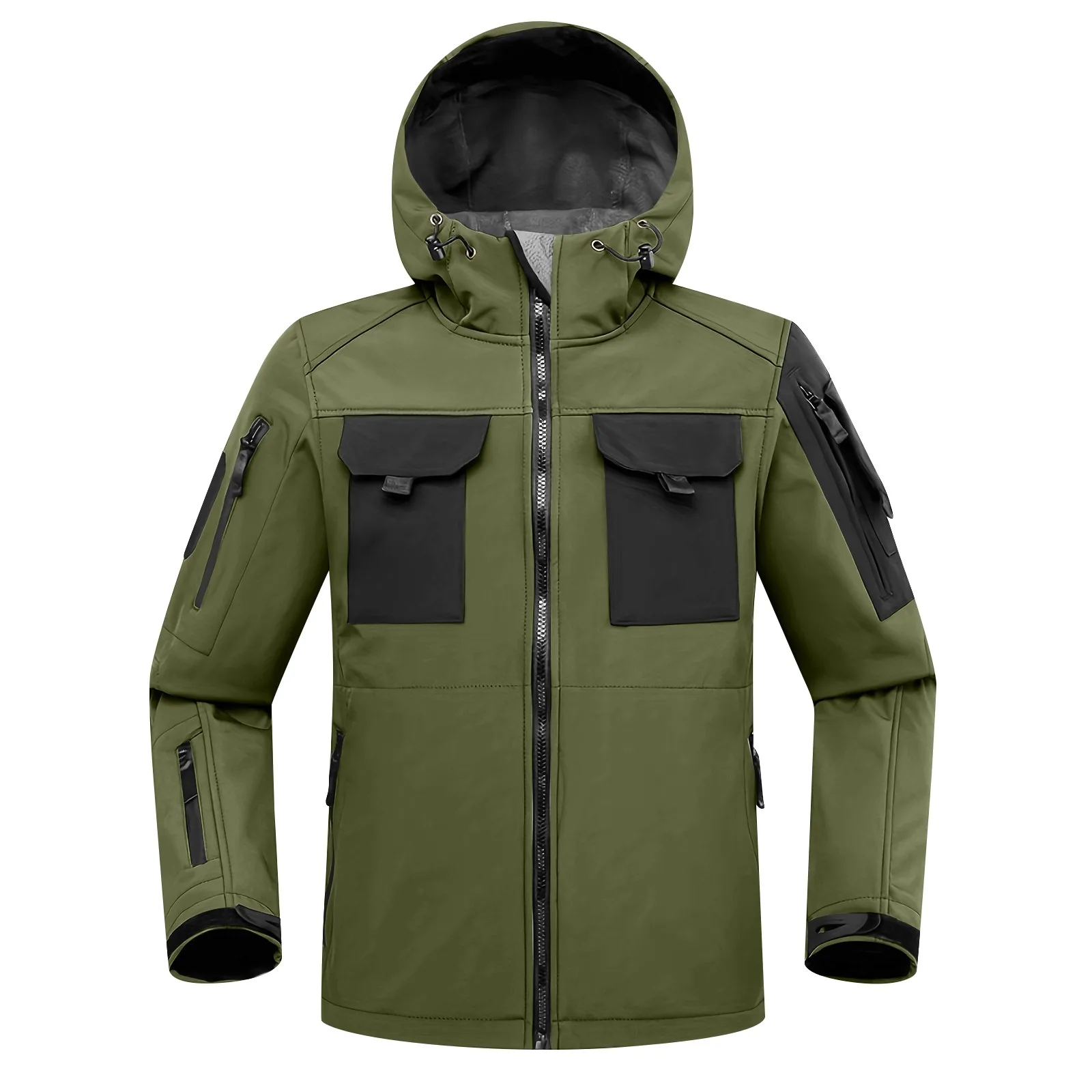 Men's Outdoor Jackets Sports Jacket Military Multi-pocket Autumn Winter Hooded Jacket Windproof Windproof Tactical Jackets Coat