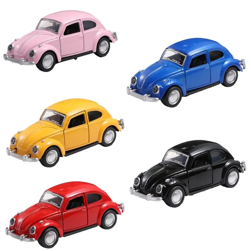 Means of Transport Conveni Toy House Miniature Beetle Diecast  Toy Car Figurines Miniatures Car Model Toy Pull Back Car Model