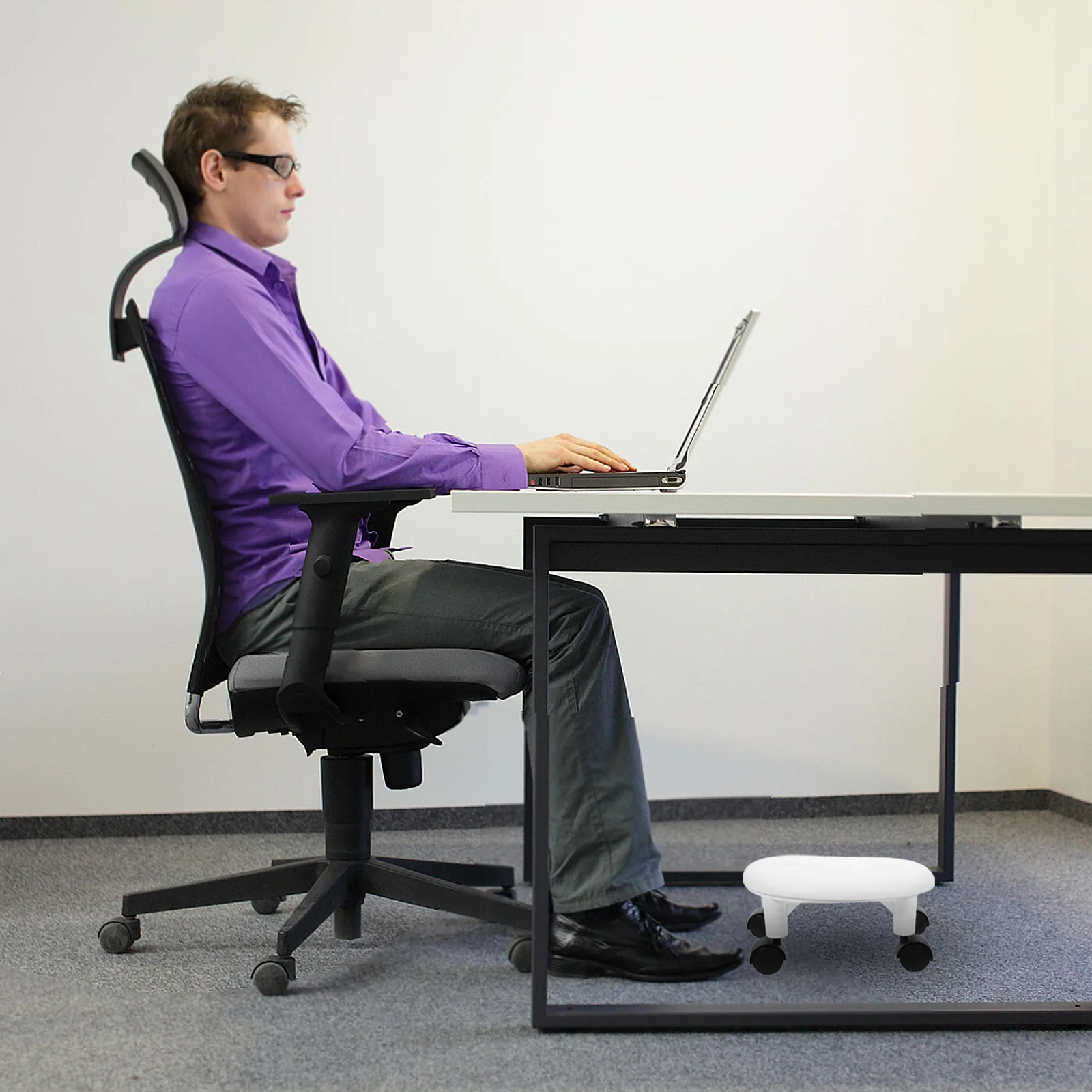 

Rolling With Swivel For Home Office Under Desk Footrest Silent Home Low Casters Small Stool With Wheels Step Stool