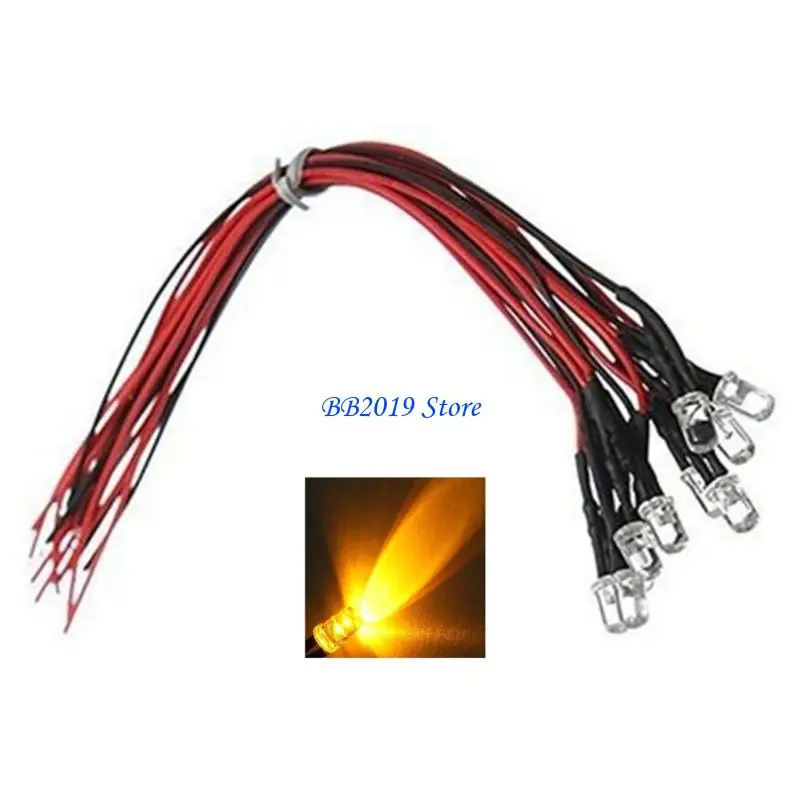Q0KB 10Pcs Bright LED Beads for Remote Control Car LED Diode Light 5V-12V