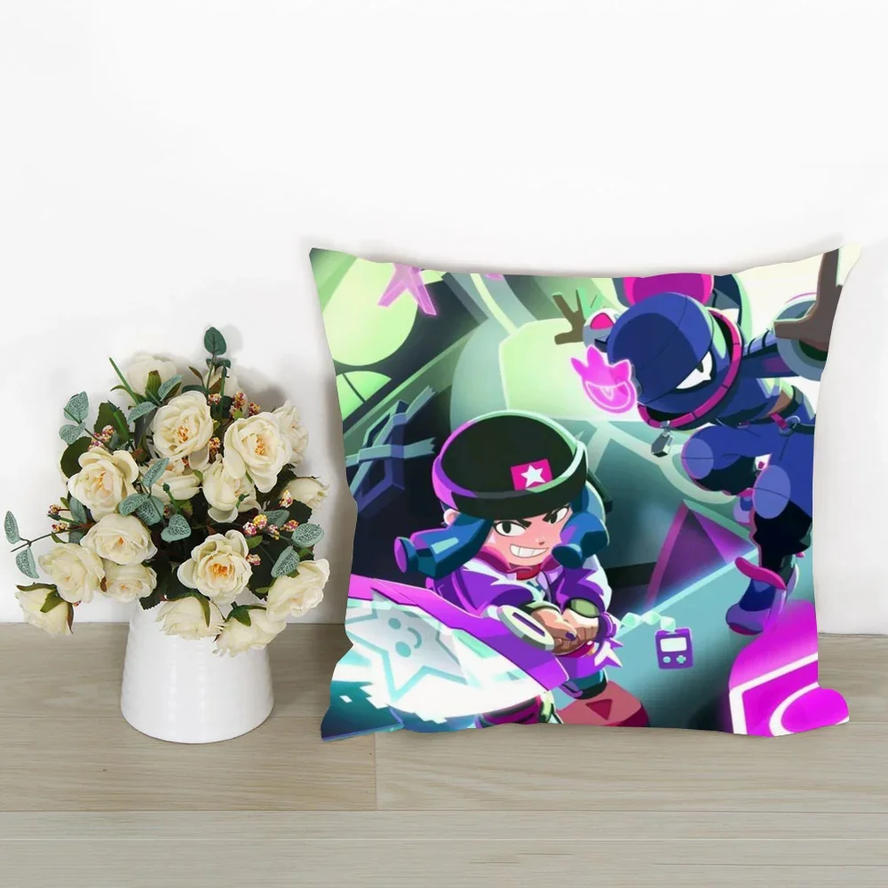 Hot Game B-BRAWLs Movie Pillow Case Plush Fabric Soft Pillowcase Double Sided Print Cushion Cover Household Gifts