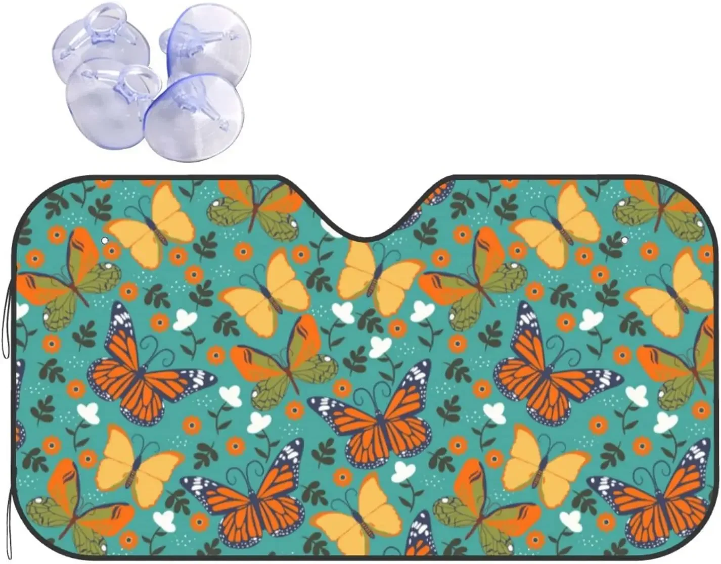 

Солнцезащитный козырек на лобовое стекло автомобиля, складной автомобильный солнцезащитный козырек с бабочкой и цветочным принтом для грузовика, внедорожника, крутые чехлы