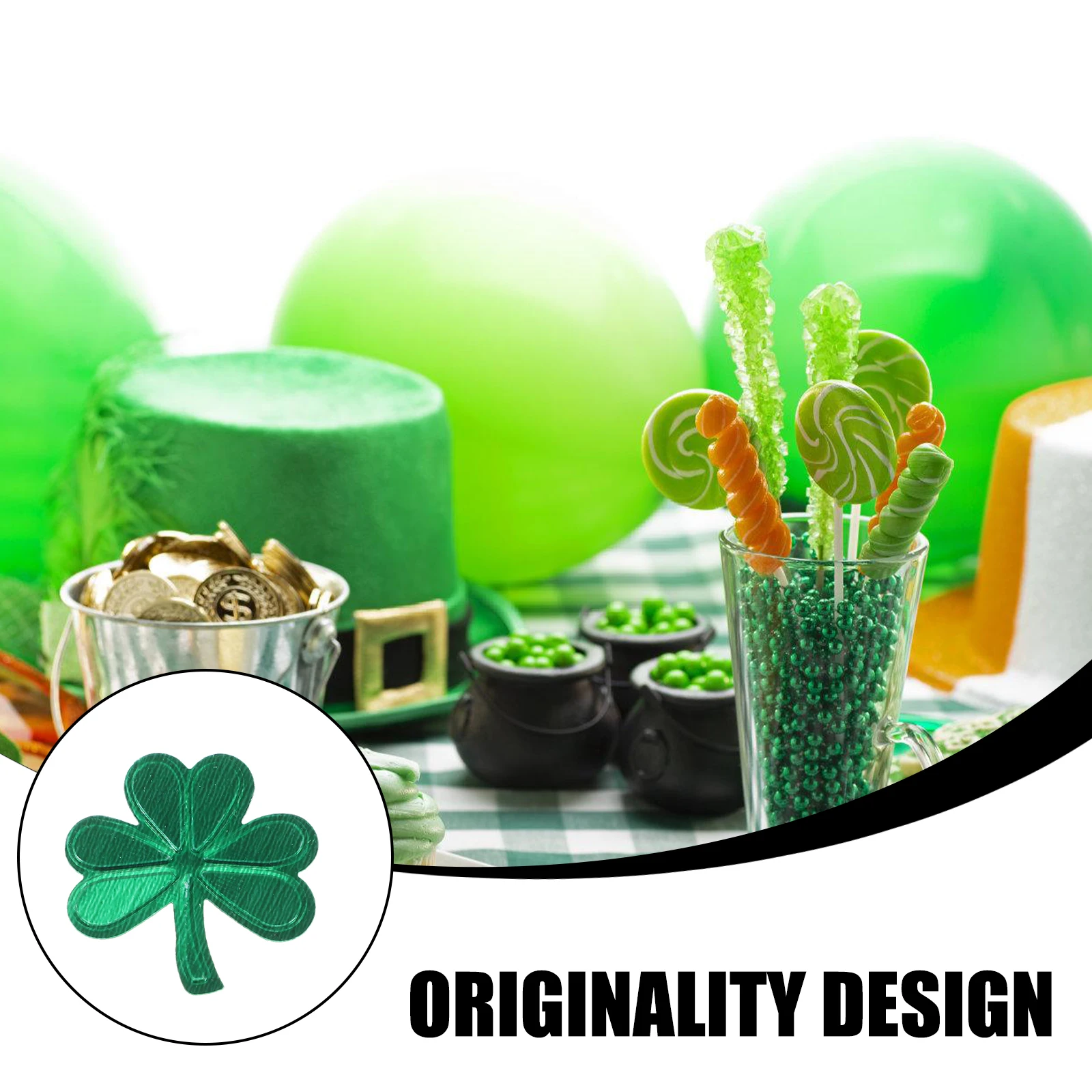 

Clover Sequins Confetti Decorations Lucky Leaf Irish Festival PVC Shamrock Table Scatter St Patrick's Day Balloon Filling DIY