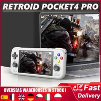 Retroid Pocket4 Pro Handheld Game Console 4.7'' IPS Touch Screen RP4 Android 13 Retro Video Game Player 18W Fast Charge Kid Gift