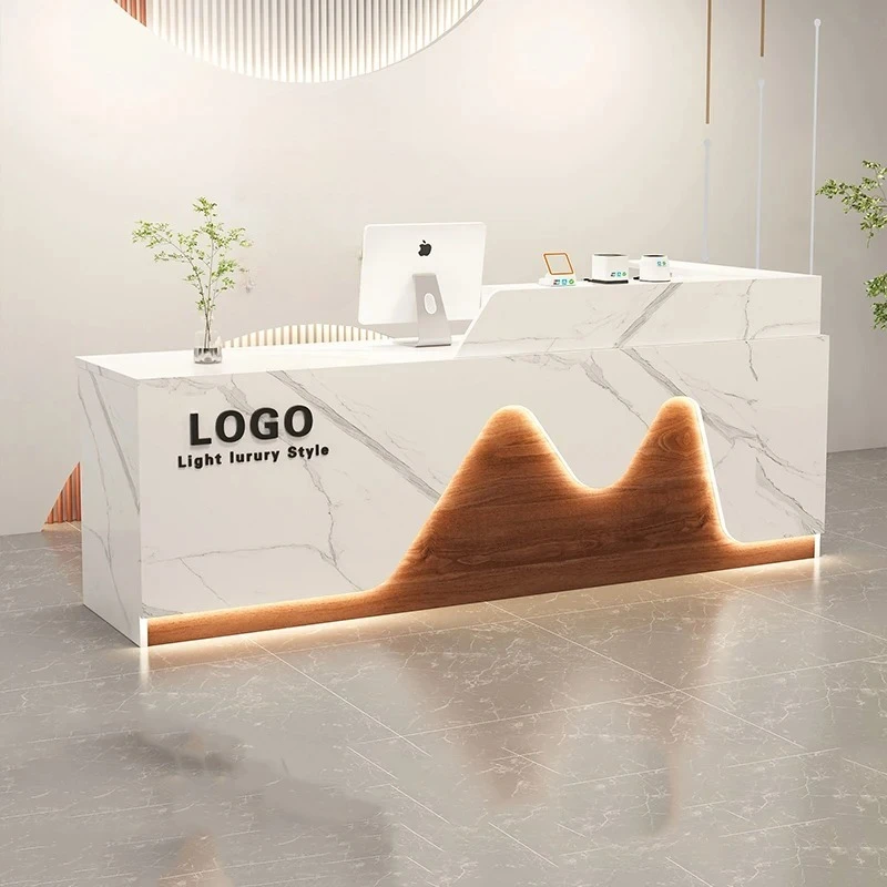 

Минималистичный уникальный приемный стол, роскошный крутой дизайн, современная барная стойка, винтажный центр 3) Masası, коммерческая мебель