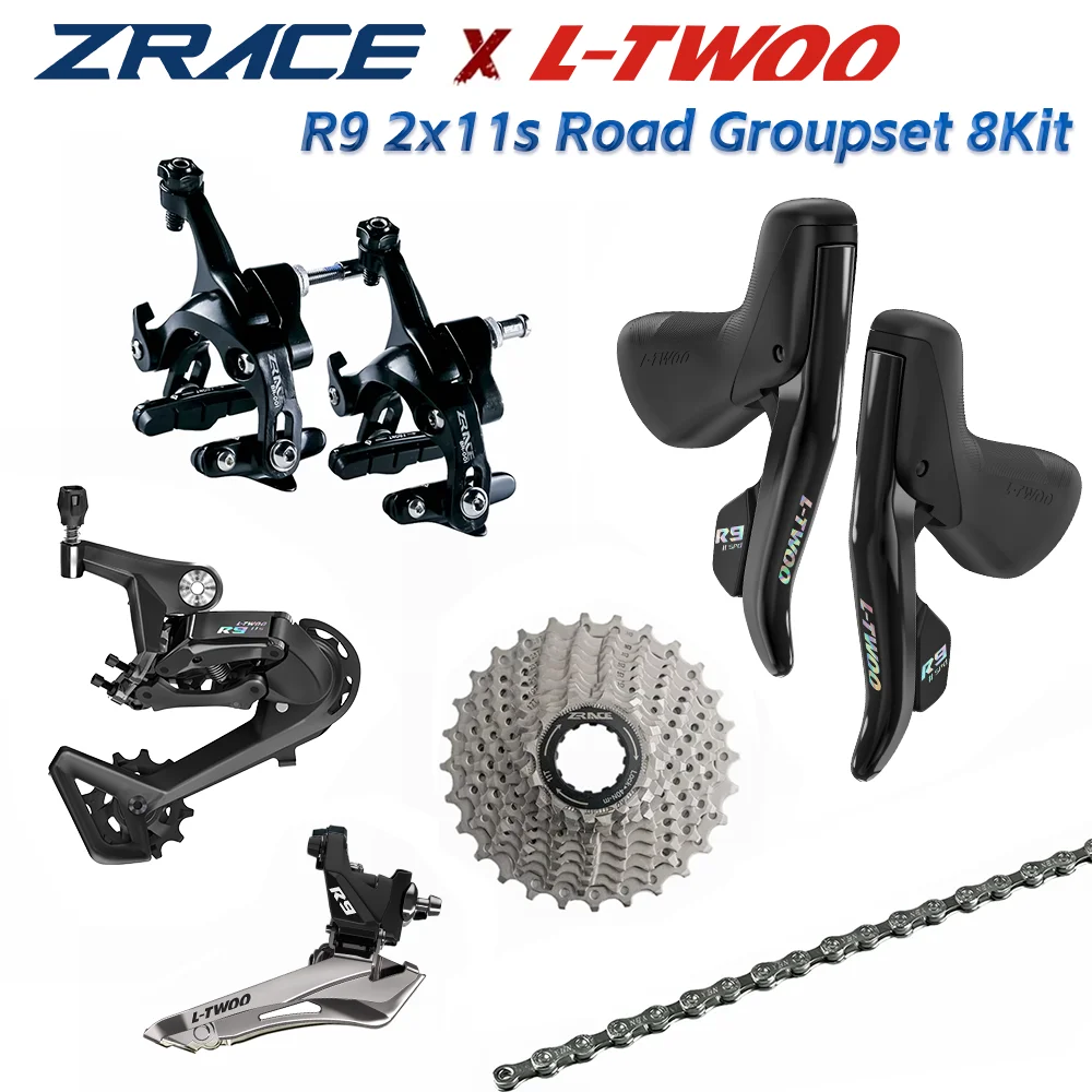 LTWOO R9 2x11 скорости, 22s Road 8Kit, ZRACE Тормоз + кассета + цепи + переключатель передач + задние переключатели + передние переключатели, 5800, R7000