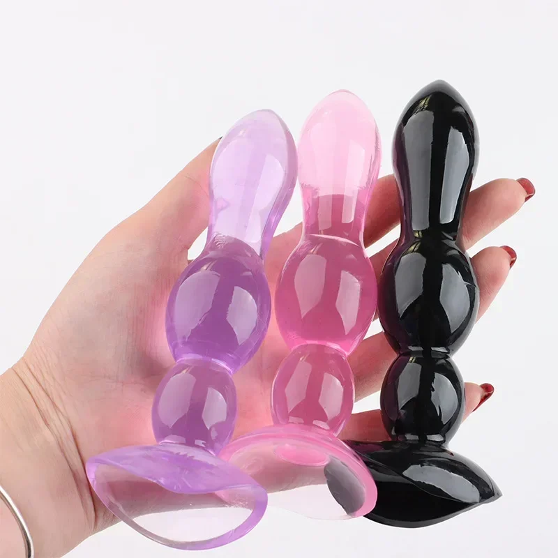 Silicone Anal Dildo Male Prostate Massager Anal Beads Plug G Spot Butt Plug Masturbation Anal Sex Toys for Couple