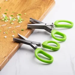 Seaweed shredder multi-layer cooking scissors kitchenmulti-functional stainless steel three-layer five-layer green onionscissors