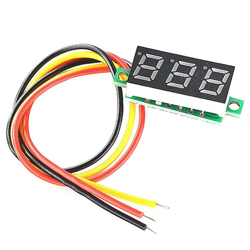 Mini DC Voltmeter Display 3-Wire DC 0-100V Voltage Tester 50PCS 0.28 Inch LED Panel 4 Colors Combined