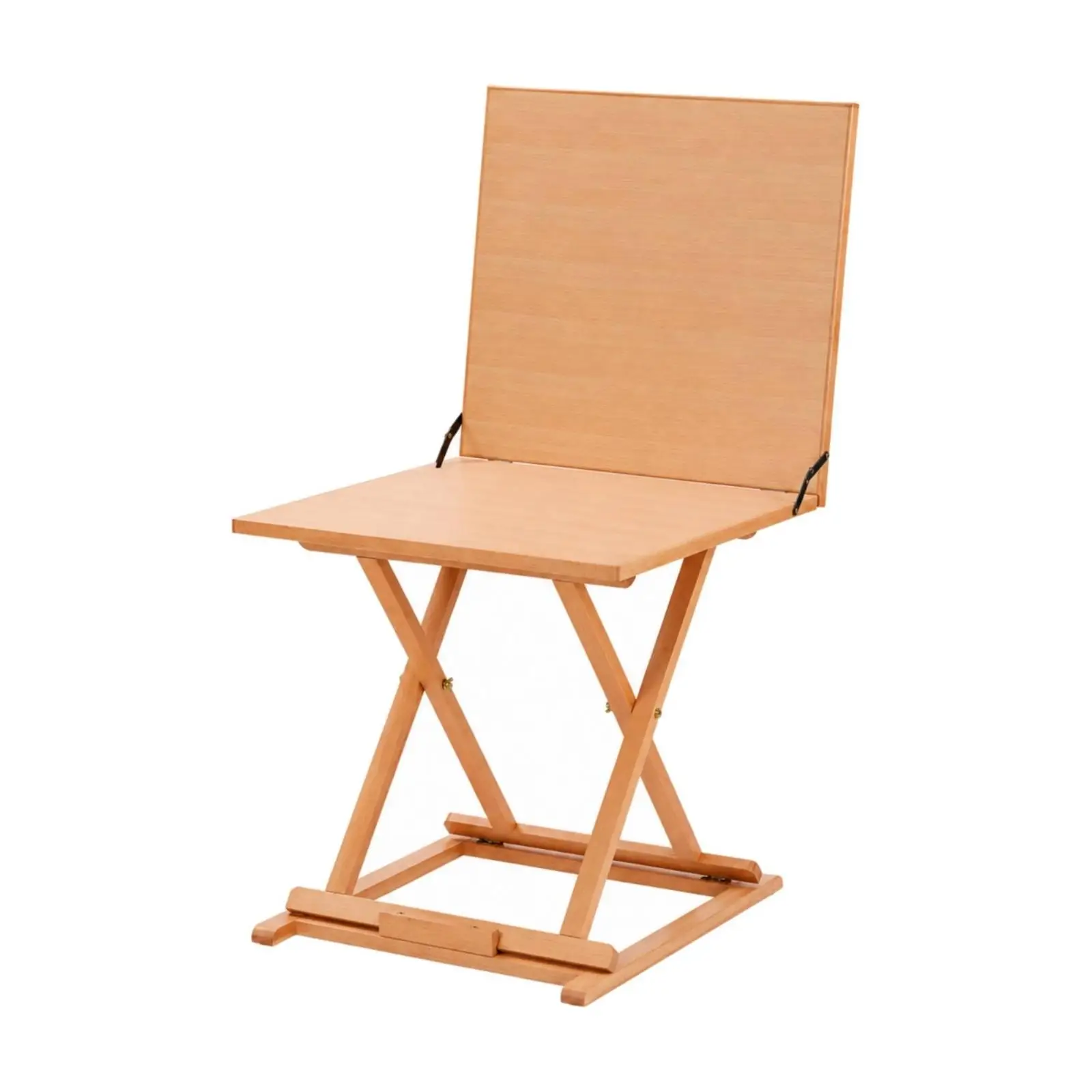 Portable Folding Drawing Desk Beechwood Art Table for Sketching Display Stand with Hinges