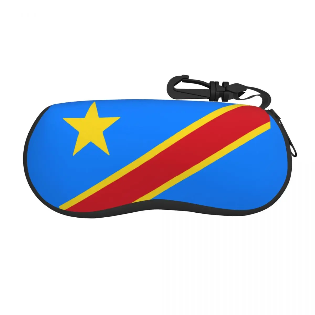 

Flag Of Congo Kinshasa Zaire Glasses Case Unisex Waterproof Accessories Sunglasses Protector Small Eyewear Container