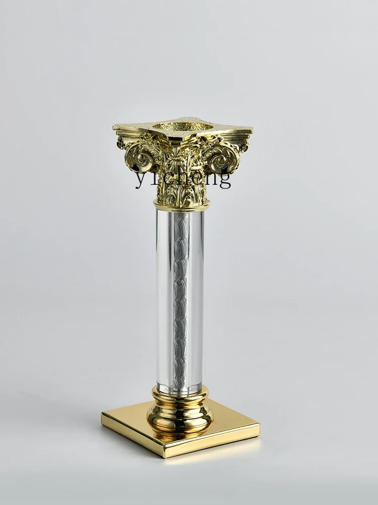 L7-14 neoclassical Roman pillar candlestick living room dining table decoration candlestick hotel European ornament