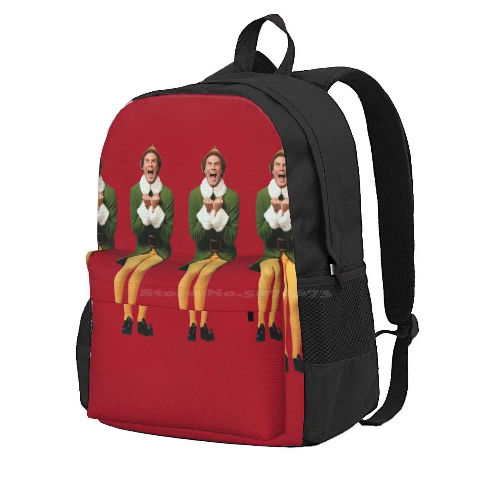 Santa! Oh My God! Santa'S Coming! I Know Him! I Know Him! Hot Sale Schoolbag Backpack Fashion Bags Merry Christmas Happy