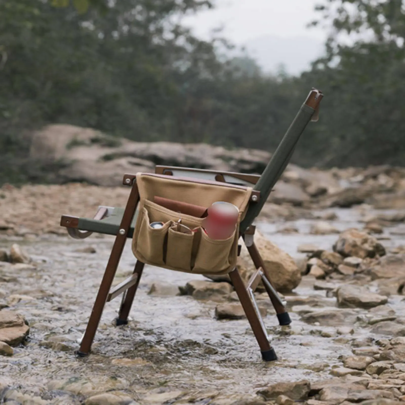 

Chair Armrest Storage Bag Portable Camping Chair Side Pocket Armchair Hanging Pouch Easy to Install for Campers, Fishing