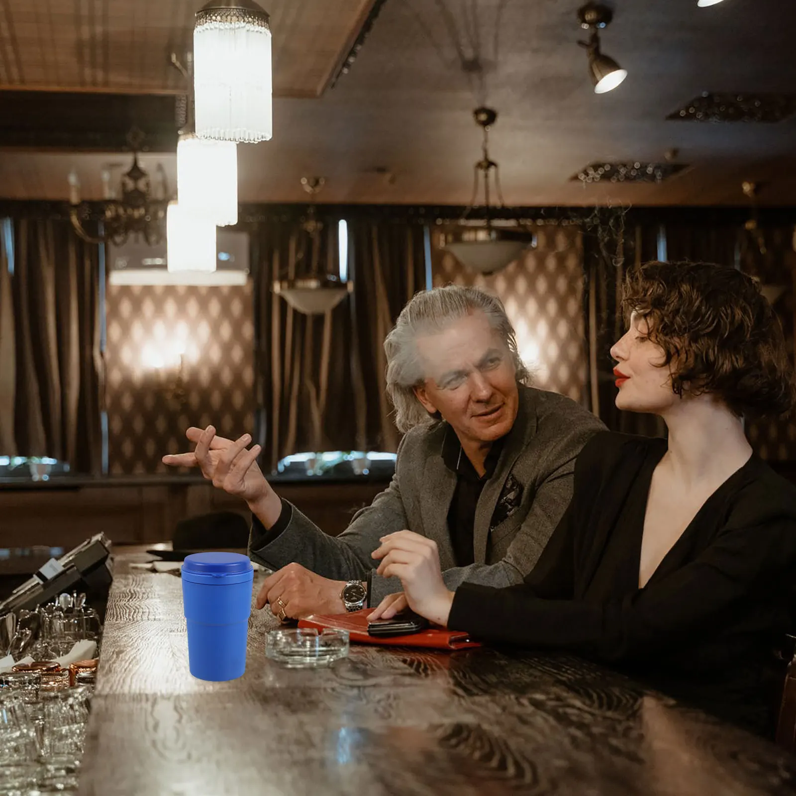 

Car Ashtray Portable Automotive Cup Holder Cigarette Trash Can With Lid For Vehicle Home Use Mini Ashtray For Travel Cigar Smoke