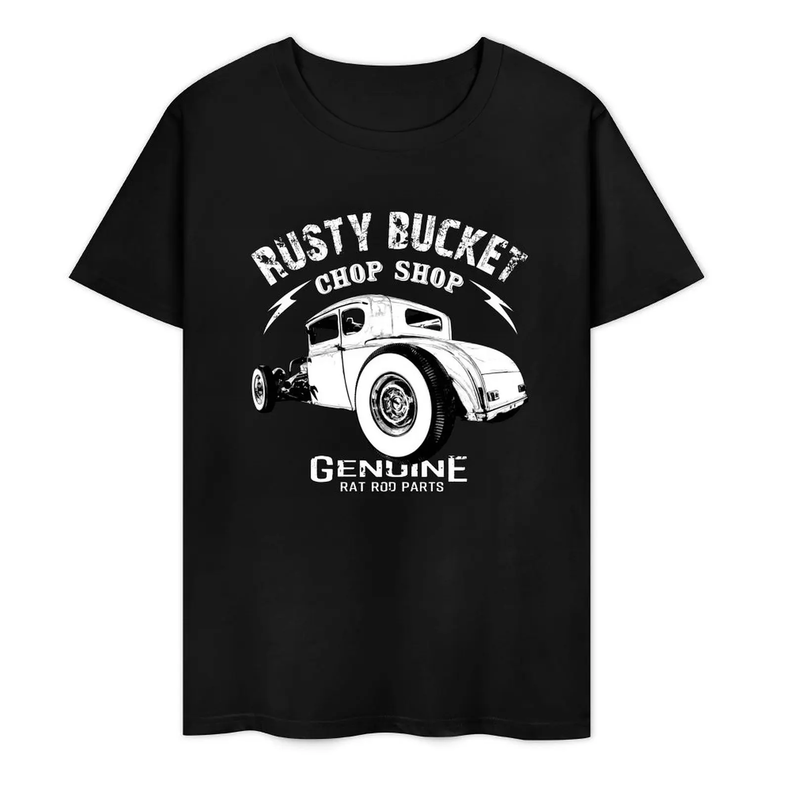 Rusty Bucket Chop Shop - Monochrome T-Shirt plus size clothes quick-drying oversized graphic tee oversized t shirt men