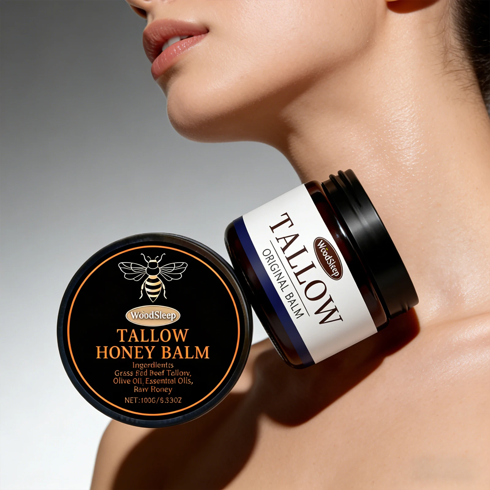 

Multi Purpose Tallow Honey Balm Deep Moisturizing Nourishing for Extremely Dry Skin Face Hand Body Care Soothe Damaged Skin 120g