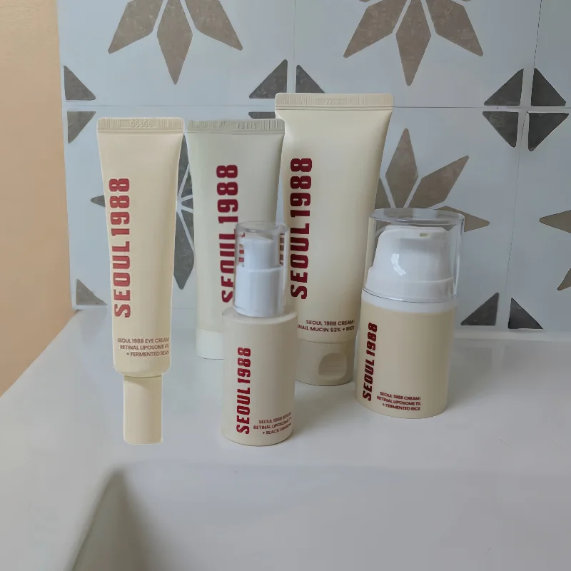 Seúl 1988 Retinol Ginseng crema para ojos y cara Set reparación reafirmante hidratación antienvejecimiento diminuir líneas arrugas esencia de cuidado Facial